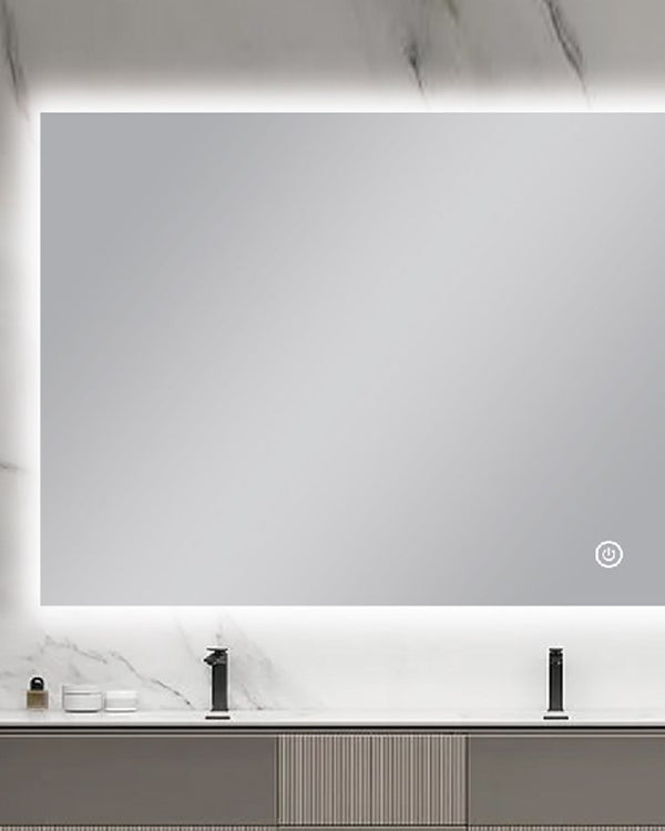 900*750mm Carysil Sharpe Edged 3 Color Lighting Backlit LED Mirror Touch Sensor Switch Defogger Pad