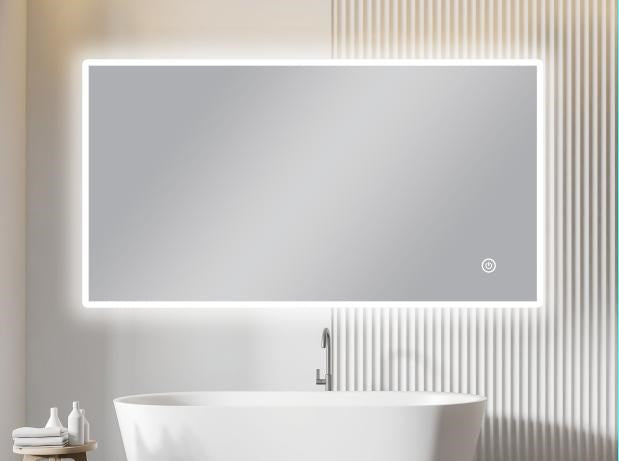 1500*800mm Carysil Sharpe Edged 3 Color Lighting Backlit LED Mirror Touch Sensor Switch Defogger Pad