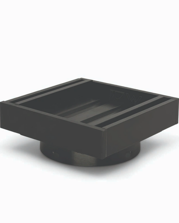 100*100*21mm Brushed Black Ezy Flow Guard Floor Waste Insert