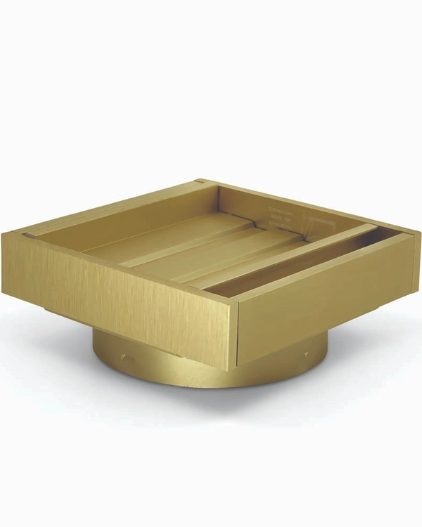100*100*21mm Brushed Gold Ezy Flow Guard Floor Waste Insert