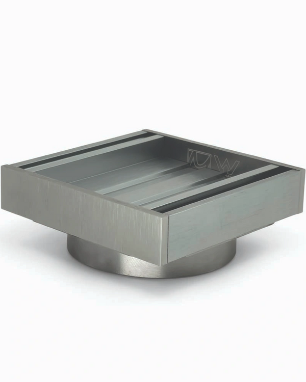 100*100*21mm Brushed Silver Ezy Flow Guard Floor Waste Insert