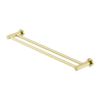 MECCA DOUBLE TOWEL RAIL 800MM BRUSHED GOLD