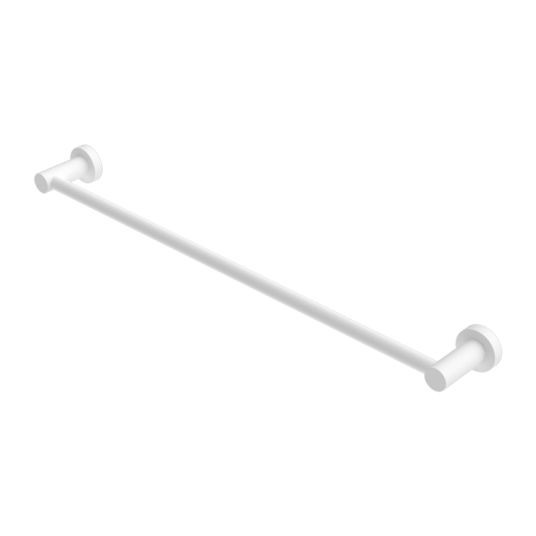 MECCA SINGLE TOWEL RAIL 600MM MATTE WHITE