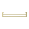 MECCA DOUBLE TOWEL RAIL 800MM BRUSHED GOLD