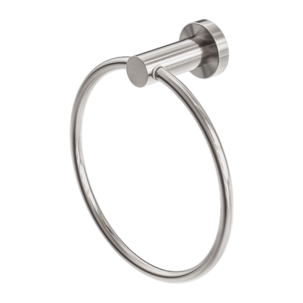 MECCA HAND TOWEL RING BRUSHED NICKEL