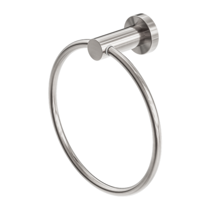 MECCA HAND TOWEL RING BRUSHED NICKEL
