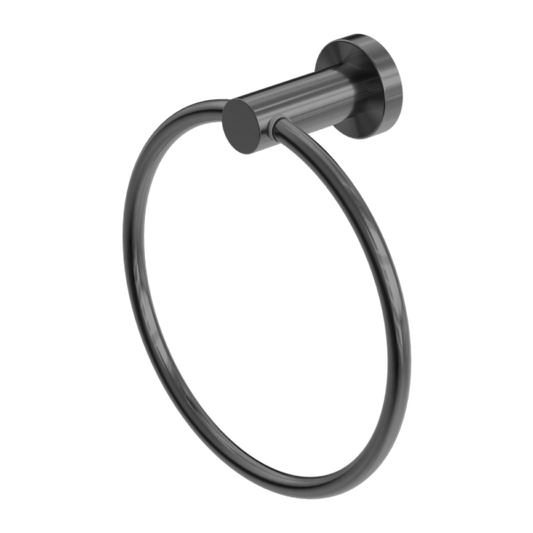 MECCA HAND TOWEL RING GUN METAL