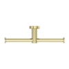 MECCA DOUBLE TOILET ROLL HOLDER BRUSHED GOLD