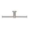 MECCA DOUBLE TOILET ROLL HOLDER BRUSHED NICKEL