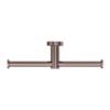 MECCA DOUBLE TOILET ROLL HOLDER BRUSHED BRONZE