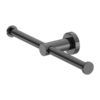 MECCA DOUBLE TOILET ROLL HOLDER GUN METAL