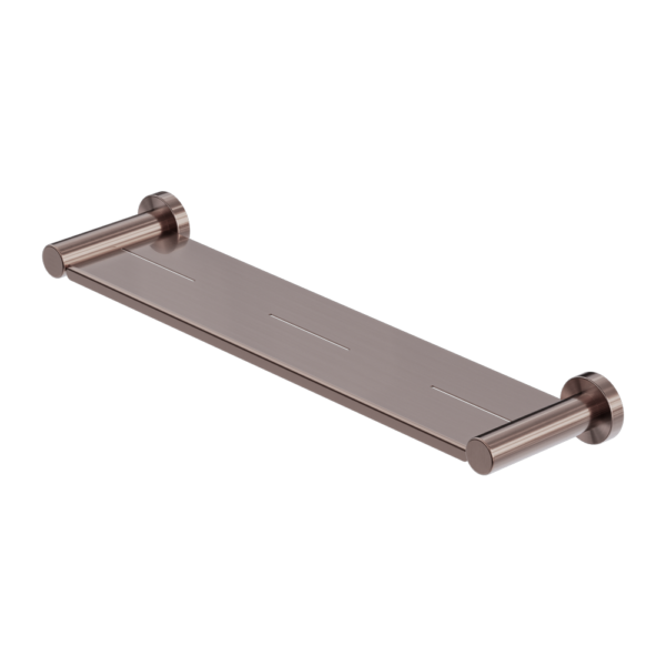 MECCA METAL SHOWER SHELF BRUSHED BRONZE