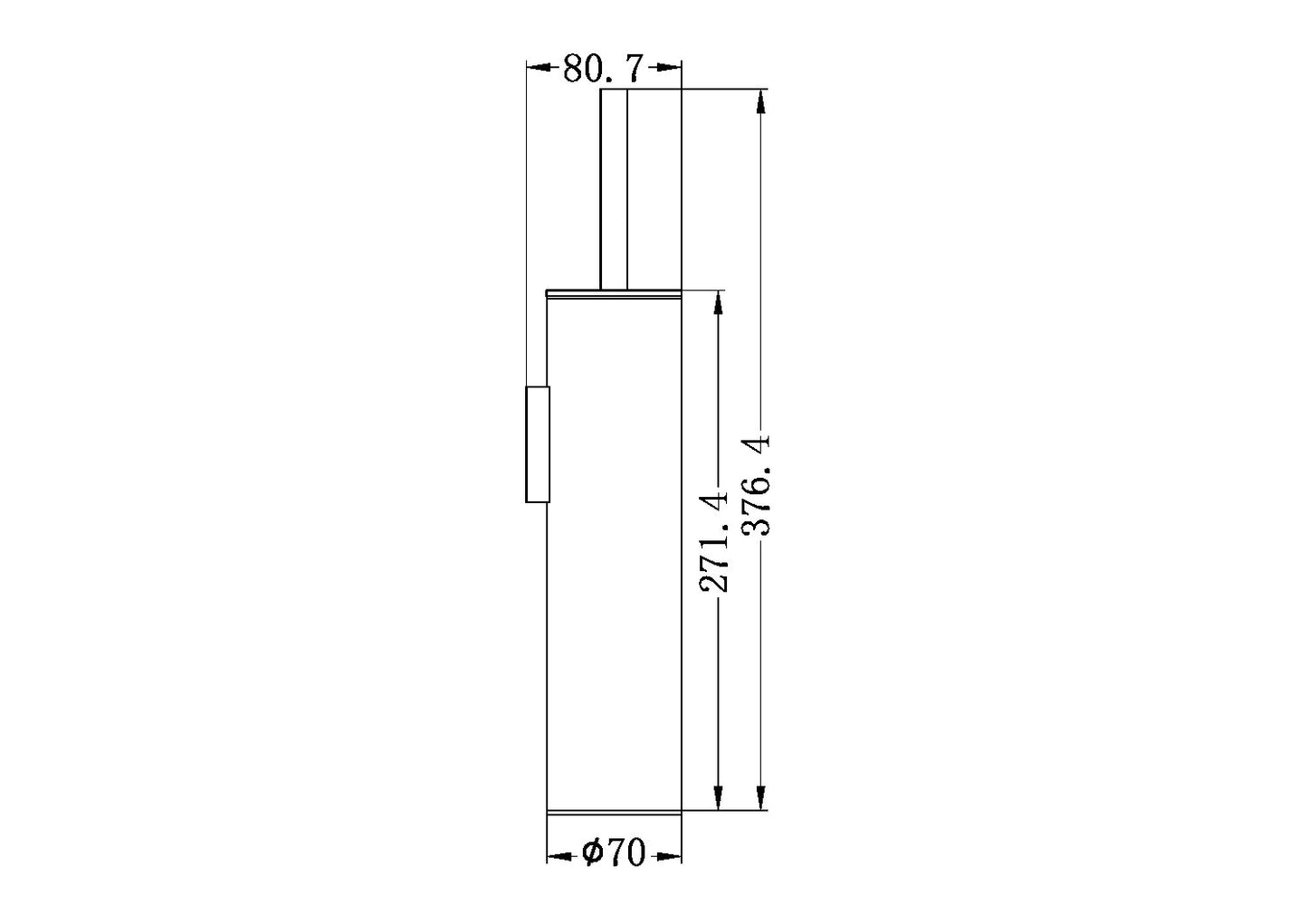 MECCA TOILET BRUSH HOLDER BRUSHED NICKEL