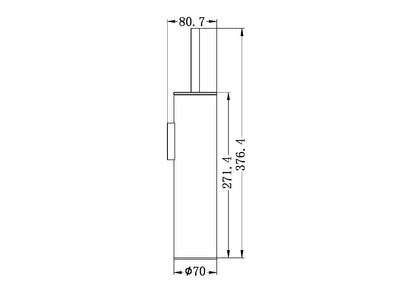 MECCA TOILET BRUSH HOLDER BRUSHED NICKEL