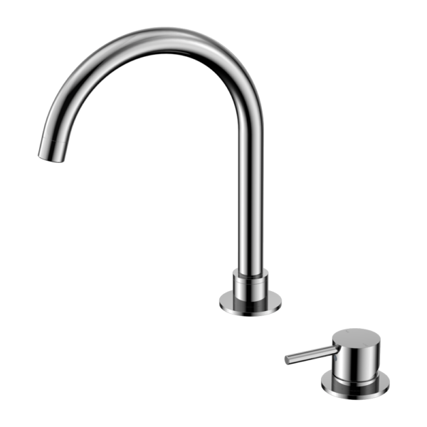 MECCA HOB BASIN MIXER ROUND SWIVEL SPOUT CHROME