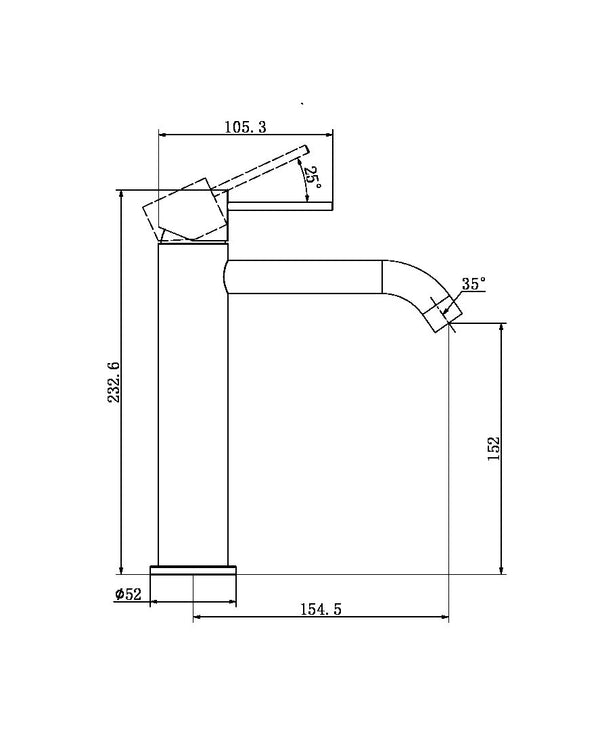 MECCA MID TALL BASIN MIXER CHROME