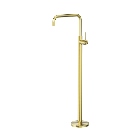 MECCA FREESTANDING BATH MIXER SQUARE SHAPE BRUSHED GOLD