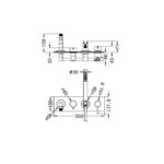 MECCA WALL MOUNT BATH MIXER WITH HAND SHOWER MATTE BLACK