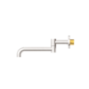 MECCA WALL MOUNTED SWIVEL BASIN/BATH SPOUT ONLY 225MM BRUSHED NICKEL
