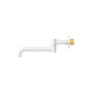MECCA WALL MOUNTED SWIVEL BASIN/BATH SPOUT ONLY 225MM MATTE WHITE