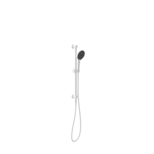 MECCA SHOWER RAIL WITH AIR SHOWER II MATTE WHITE