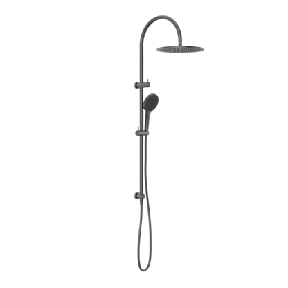 MECCA TWIN SHOWER WITH AIR SHOWER II GUN METAL