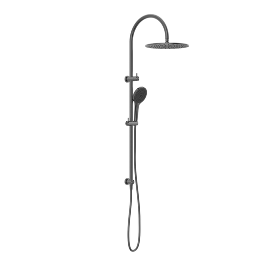 MECCA TWIN SHOWER WITH AIR SHOWER II GUN METAL