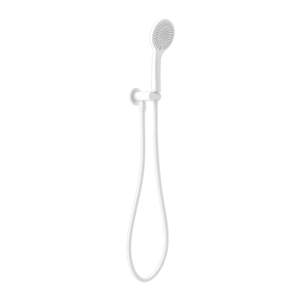 MECCA SHOWER ON BRACKET WITH AIR SHOWER MATTE WHITE