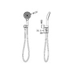MECCA SHOWER BRACKET WITH AIR SHOWER II CHROME