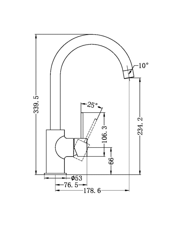 MECCA KITCHEN MIXER MATTE BLACK