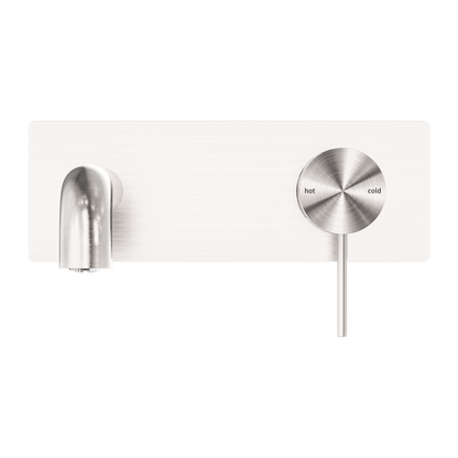 MECCA WALL BASIN/BATH MIXER 160MM BRUSHED NICKEL