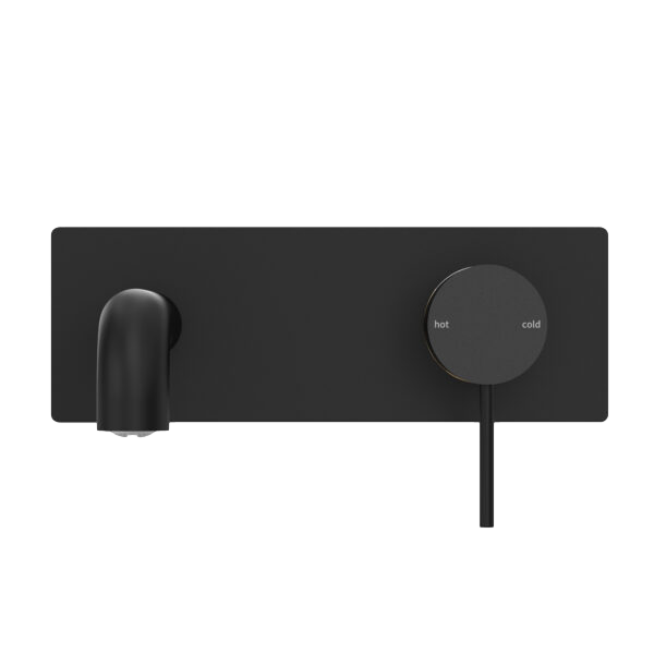 MECCA WALL BASIN/BATH MIXER 185MM MATTE BLACK