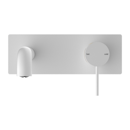 MECCA WALL BASIN/BATH MIXER 120MM MATTE WHITE