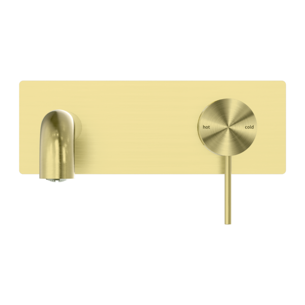 MECCA WALL BASIN/BATH MIXER 185MM BRUSHED GOLD