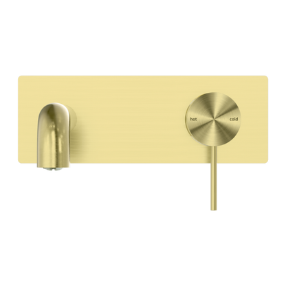 MECCA WALL BASIN/BATH MIXER 230MM BRUSHED GOLD