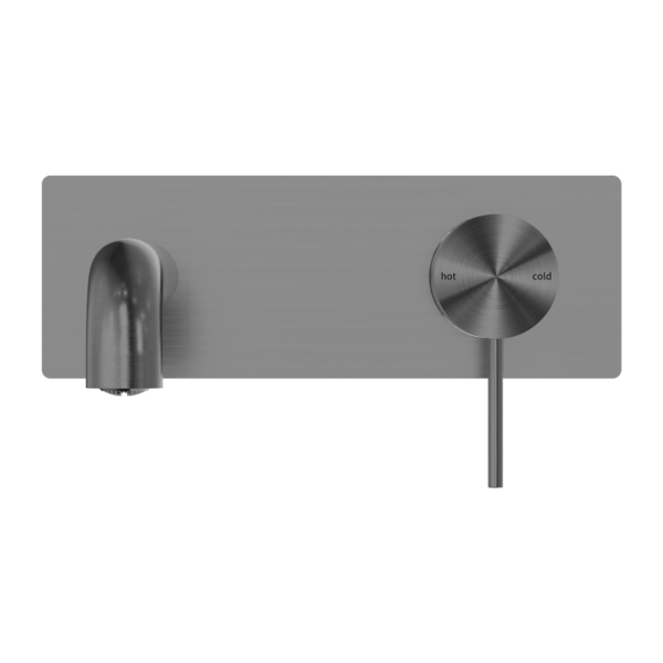 MECCA WALL BASIN/BATH MIXER 185MM GUN METAL