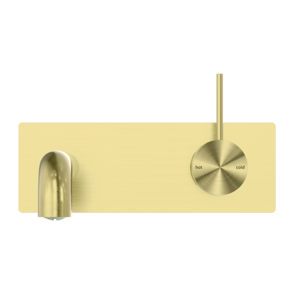 MECCA WALL BASIN/BATH MIXER HANDLE UP 185MM BRUSHED GOLD
