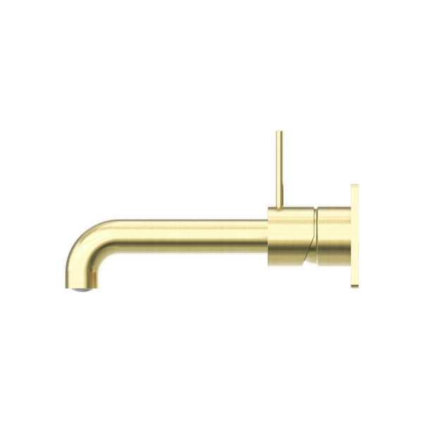 MECCA WALL BASIN/BATH MIXER HANDLE UP 260MM BRUSHED GOLD