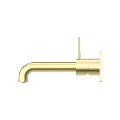 MECCA WALL BASIN/BATH MIXER HANDLE UP 260MM BRUSHED GOLD