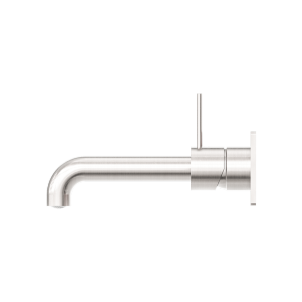 MECCA WALL BASIN/BATH MIXER HANDLE UP 260MM BRUSHED NICKEL