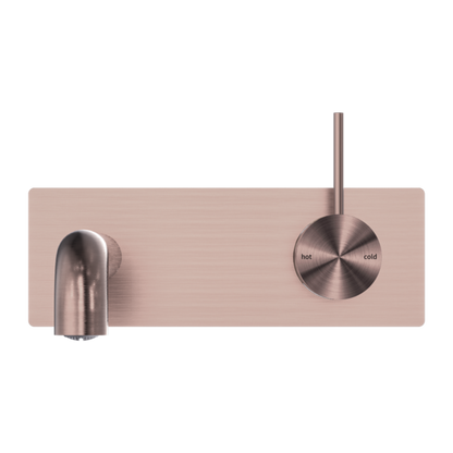 MECCA WALL BASIN/BATH MIXER HANDLE UP 260MM BRUSHED BRONZE
