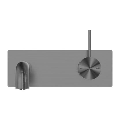 MECCA WALL BASIN/BATH MIXER HANDLE UP 260MM GUN METAL