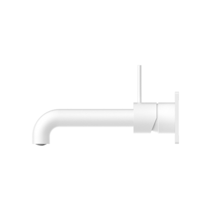 MECCA WALL BASIN/BATH MIXER HANDLE UP 260MM MATTE WHITE