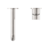 MECCA WALL BASIN/BATH MIXER SEPARETE BACK PLATE 160MM BRUSHED NICKEL