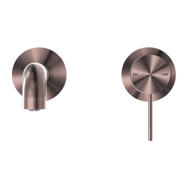 MECCA WALL BASIN/BATH MIXER SEPARATE BACK PLATE 120MM BRUSHED BRONZE
