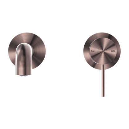 MECCA WALL BASIN/BATH MIXER SEPARATE BACK PLATE 120MM BRUSHED BRONZE
