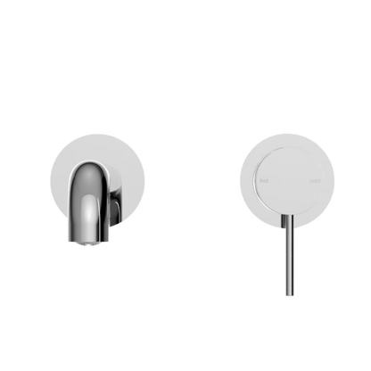 MECCA WALL BASIN/BATH MIXER SEPARATE BACK PLATE 120MM CHROME