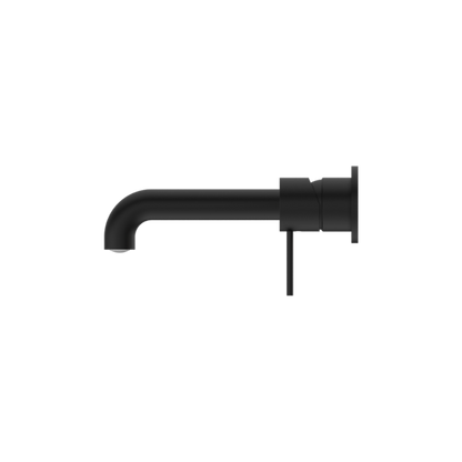 MECCA WALL BASIN/BATH MIXER SEPARETE BACK PLATE 230MM MATTE BLACK