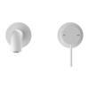 MECCA WALL BASIN/BATH MIXER SEPARETE BACK PLATE 185MM MATTE WHITE
