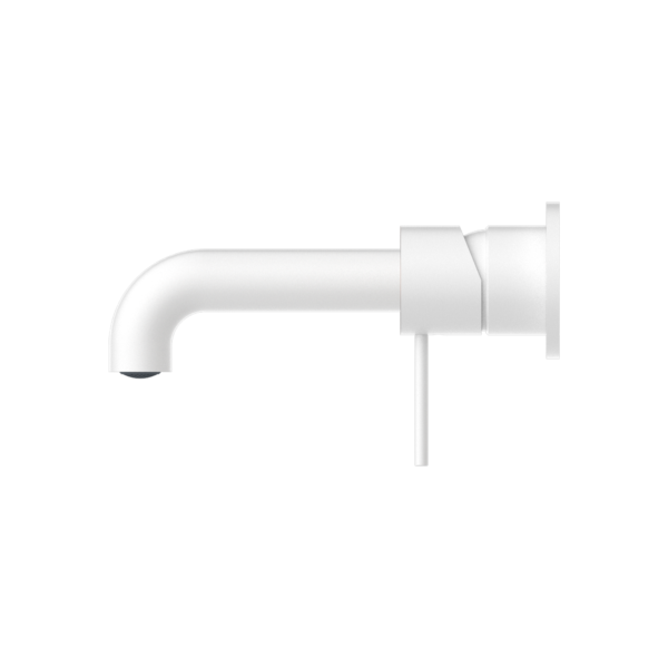 MECCA WALL BASIN/BATH MIXER SEPARETE BACK PLATE 230MM MATTE WHITE